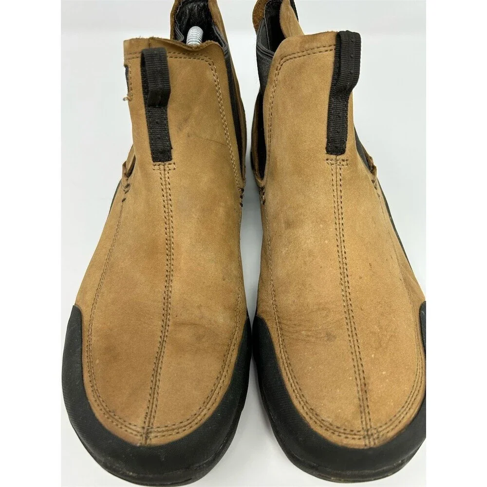 Teva Men's Chelsea Pull-On Boots Brown Waterproof Rugged Sole Outdoor Size 10.5